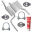 Ferroz ADFZ-D5Y83G0K8T9I4D2 Muffler set ford focus 1 i mk1 1.6 74 kw 1998-2005 hatchback