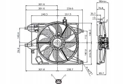 Nissens PRO/85252 NIS Radiator fan (with housing) nissan kubistar r + collision assistant #34