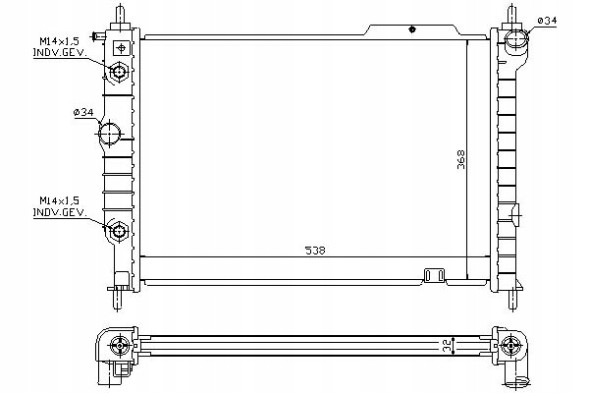 Nissens PRO/63061 NIS Engine cooler opel astra f astra f classic 1.4 + collision assistant #34
