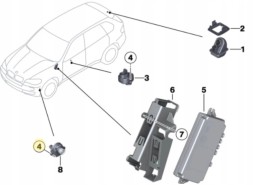 Mertt  Front bumper camera left front f10 f11 f06 f12 f01 f02