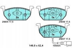 ATE Ceramic brake pads audi a3 seat leon leon + collision assistant #34