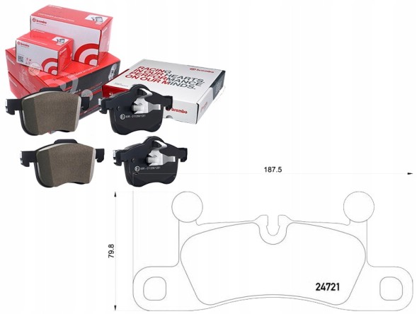 Brembo 59084868 BRE Brep 65 027 brake pads. Vw touareg 10- rear + driver assistant #33