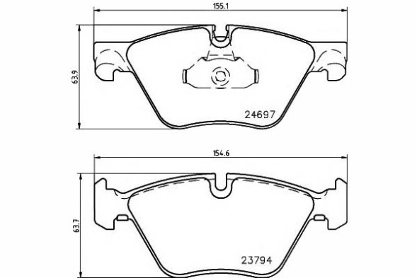 Textar  Tex2469701 brake pads bmw front f10/f11 520-535 1 + driver assistant #33