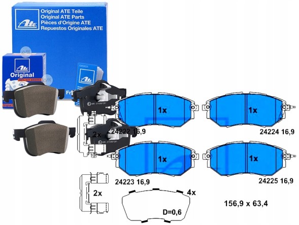 ATE PRO/13.0460-5797.2 ATE Subaru brake pads front legacy outback tribe + collision assistant #34