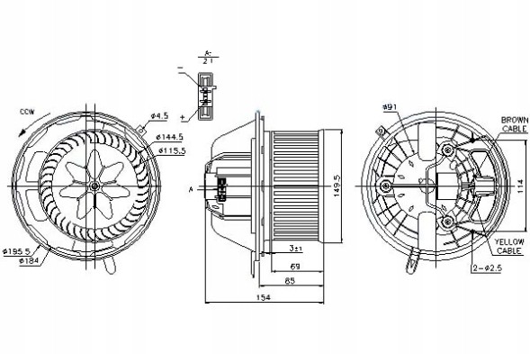 Nissens  Blower fan nissens 64119144200 6411693366 + driver's kit #3