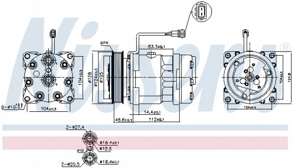 Nissens NIS 89083 Air conditioning compressor - nissens 89083