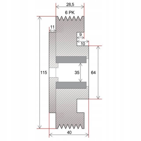 Thermotec  Compressor clutch air conditioning denso 5sl12c
