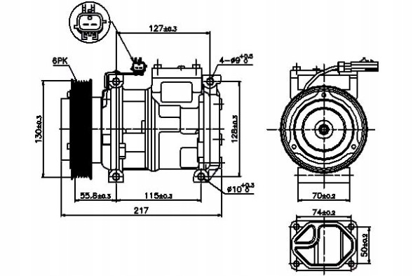 Nissens 86218137 NIS Nis89097 chrysler 300 m air conditioning compressor, vo + driver assistant #33