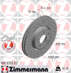 Zimmermann Shield zimmermann sport front - audi a4 b8, a5, a6 c7, a7, q5 8r (320 mm)
