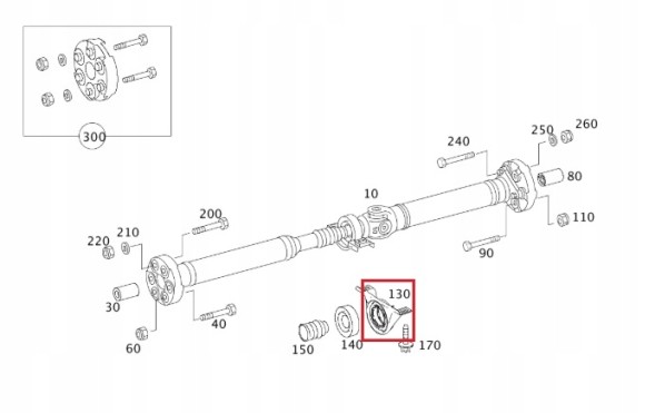 Mercedes-Benz OE  Mercedes glk x204 oe shaft support