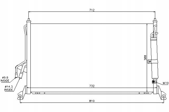 Nissens  Air conditioning condenser infiniti fx 3.5/4.5 01.03- + driver's essential #37