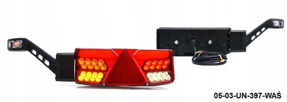 WAŚ  Lamp rear semi-trailer left with triangle led marker w137dl