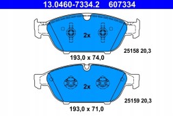 ATE 13.0460-7334.2 Brake pad set, disc brakes ate 13.0460-7334.2