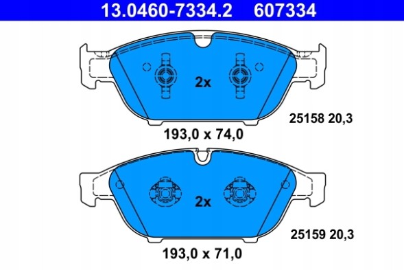 ATE 13.0460-7334.2 Brake pad set, disc brakes ate 13.0460-7334.2