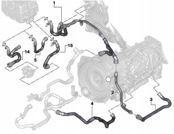 BMW OE  Bmw x7 g07 40ix lci water hose coolant battery 48v