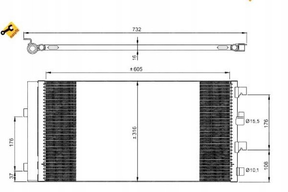 NRF 35969 NRF/GIFT Air conditioning condenser dacia duster 10- nrf + driver assistant #31
