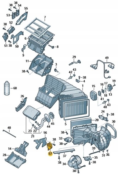 Volkswagen OE 7L0907511AL Heater motor vw amarok, t5, touareg 7l0907511al