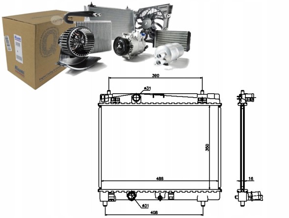Nissens  Engine cooler toyota yaris 1.0/1.3 08.05- nis + driver's essential #37