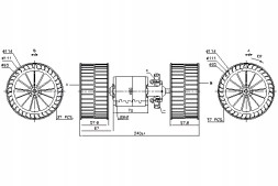 Nissens  24V blower motor with fans mercedes actros actros mp2 mp3