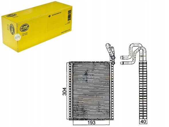 Hella PRO/8FV 351 331-291 HEL Air conditioning evaporator [HELLA] + collision assistant #34