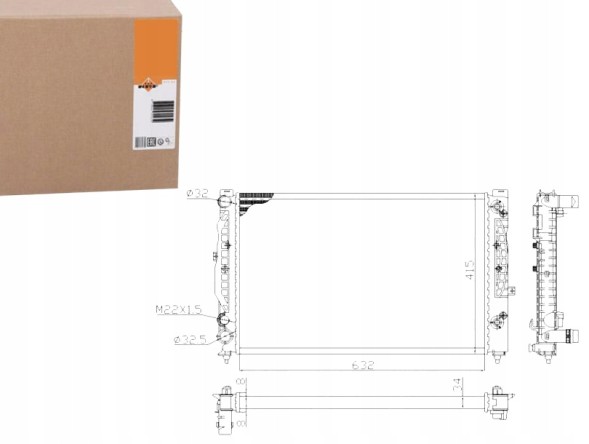 NRF  Radiator audi a4 1.8 11 1994-09 2001 nrf + collision assistant #34