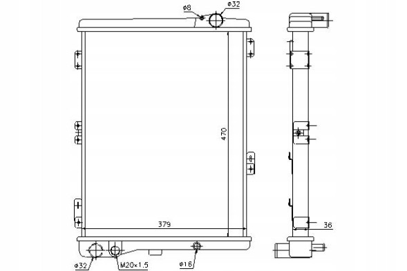 Nissens  Engine cooler audi 80 90 coupe 1.9-2.3 08.80-1 + collision assistant #34