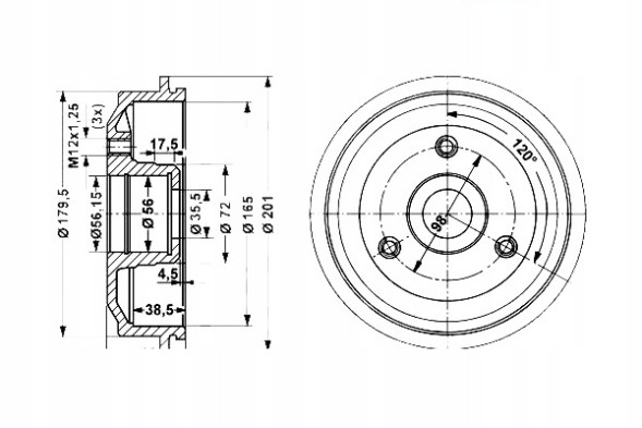 ATE 24.0216-5001.1/ATE Ate brake drums rear citroen ax, saxo + driver assistant #28