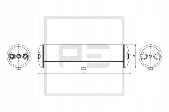 PE Automotive 016.368-80A Air tank of pneumatic system 016.368-80a