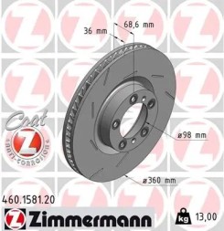 Zimmermann 460.1581.20 Brake disc right front 460.1581.20
