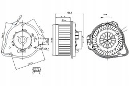 Nissens NIS87020/RS1 Blower fan nissens 229004n vo8174 8ew0091 + collision set #23
