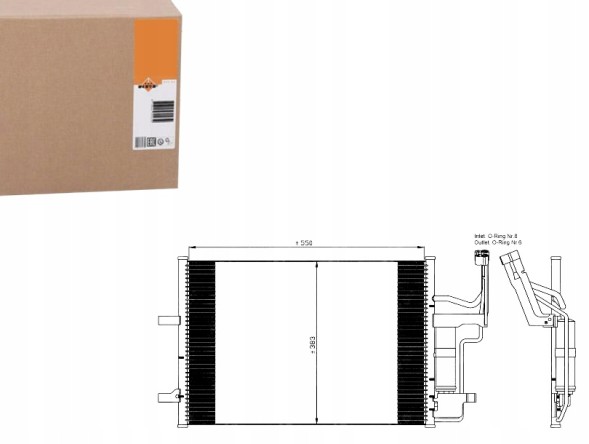 NRF  Nrf35508 air conditioning condenser mazda 3 03- 550x38 + driver assistant #33