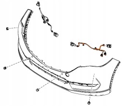 Mazda OE  Bumper parking sensor bundle front left original mazda cx-5 '17-21