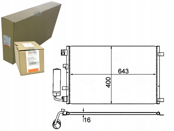 Behr Hella Service PRO/8FC 351 310-121 BRH Condenser air conditioning cooler [BEHR HELLA] + collision assistant #34