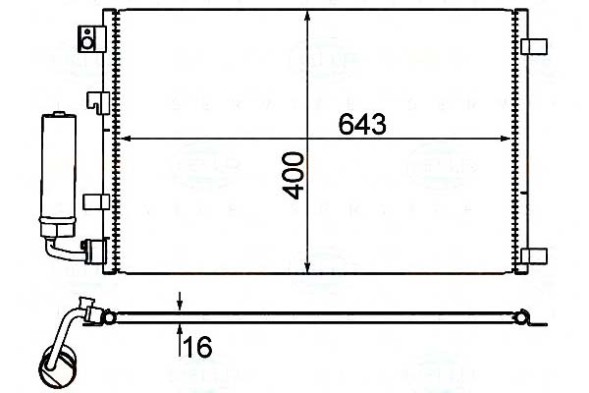 Behr Hella Service PRO/8FC 351 310-121 BRH Condenser air conditioning cooler [BEHR HELLA] + collision assistant #34