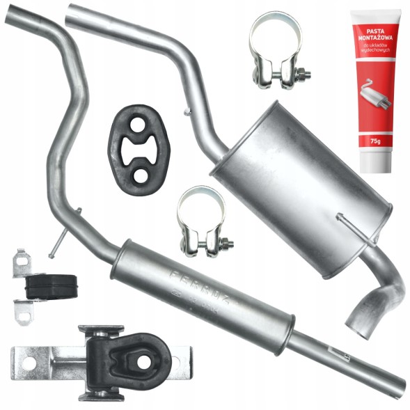 Ferroz ADFZ-D0R54T8S1I1F7S5 Muffler set seat arosa 1.0 37 kw 1997-2004 hatchback