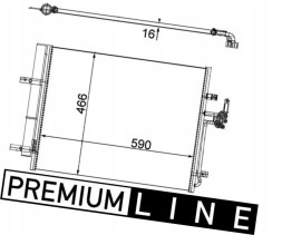 Mahle AC 500 000P Condenser behr premium line - mahle ac 500 000p