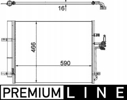 Mahle AC 500 000P Condenser behr premium line - mahle ac 500 000p