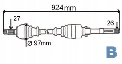 Renault OE  Half axle right front 1.5dci renault kangoo ii citan