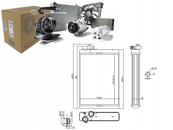 Nissens  Heater (179x264 5x32) audi a4 a4 allroad a5 q