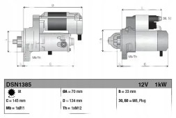 Denso DSN1385 Starter dsn1385 denso