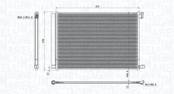 Magneti Marelli 350203101300 Condenser air conditioning cooler 350203101300