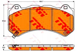 TRW PRO/GDB4450 TRW Brake pads jeep front grand cherokee 3,0 crd + collision assistant #34