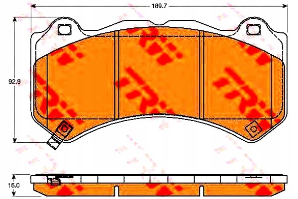 TRW PRO/GDB4450 TRW Brake pads jeep front grand cherokee 3,0 crd + collision assistant #34