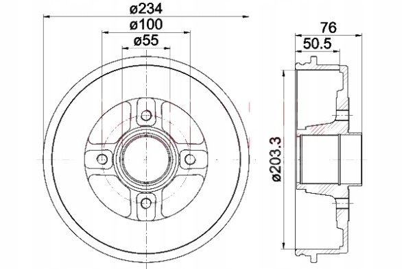 Kamoka KAM104020#AC-PPPP+K Brake drums 2pcs renault kangoo97'- kamoka #petrolhead pro+ kit10
