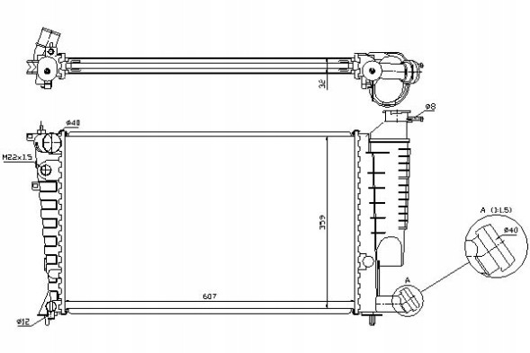 Nissens PRO/63512A NIS Engine cooler citroen xsara zx peugeot 306 307 + collision assistant #34