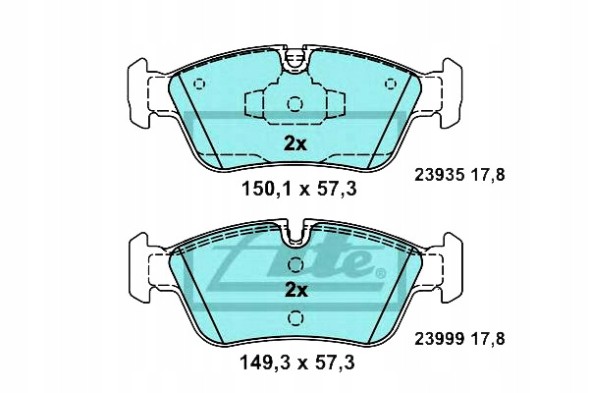 ATE 58891895 ATE Ate13.0470-7215.2 set of brake pads ceramic + driver assistant #33