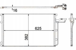 Hella  Mahle ac 551 001s condenser, air conditioning