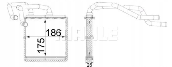 Mahle AH 254 000S Heater ah 254 000s mahle nissan qashqai i