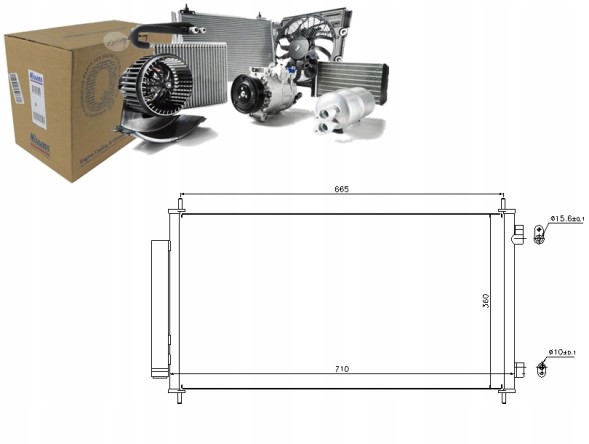 Nissens  Air conditioning condenser honda cr-v iii 2.4 06.06- n + collision assistant #34