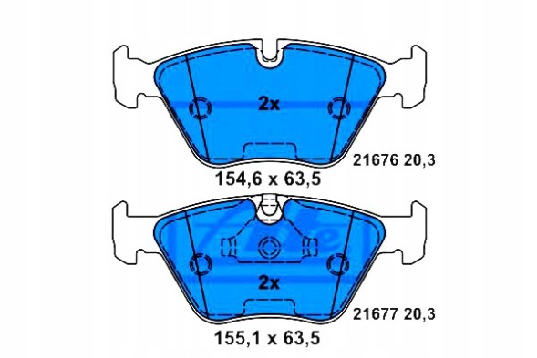 ATE PRO/13.0460-7089.2 ATE Brake pads bmw front e39 2,0-3,5 95-04 ate + collision assistant #34